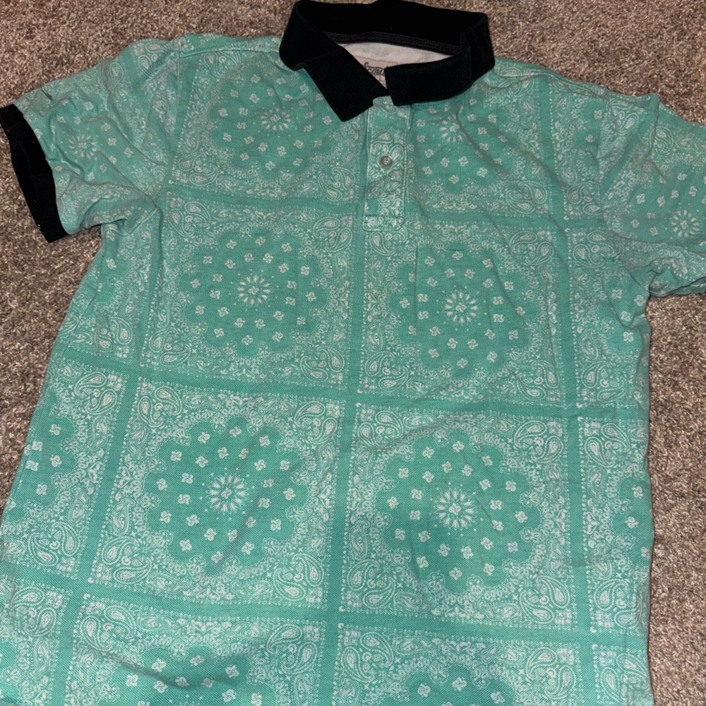 Scout Teal and Black Kids Polo